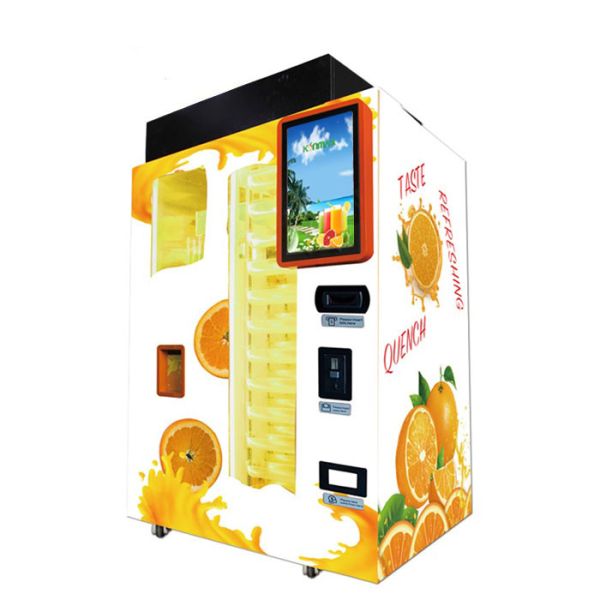 Auto Fresh Orange Juice Cold Pressed Vending Machine With Display Screen