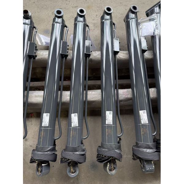 Custom Double Acting Hydraulic Cylinder With Valve Block Hard Chrome Plated Steel