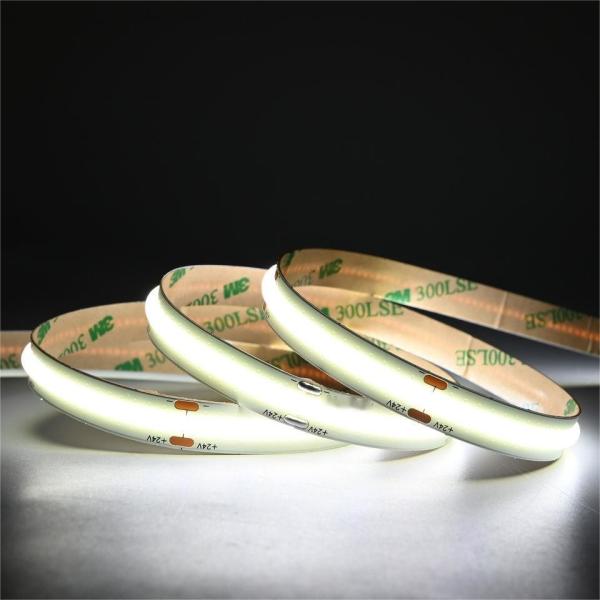 10m/roll Double Lines 600leds 12v 24v Ra80 12mm Flexible COB Led Flexible Strip Light