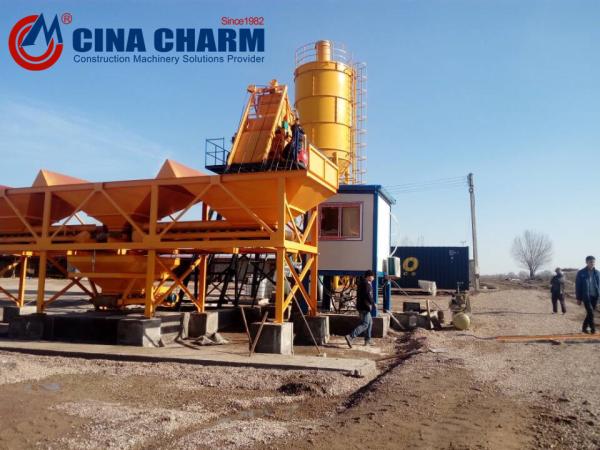 Planta de mistura HZS25 concreta da altura 4.1m para obras