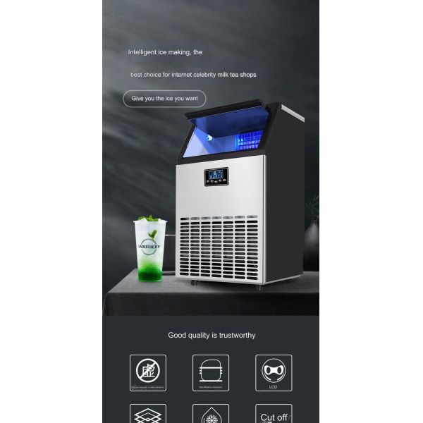 200W 50HZ Nugget Ice Maker for CBM0.14 Ice Cube Maker Compact and Space-Saving Design