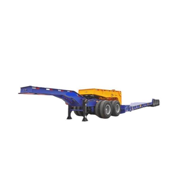 2180mm Tread Lowbed Semi Trailer 24hour Online Service Detachable Gooseneck 3/4 Axles