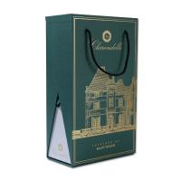 Caixa de empacotamento do presente feito sob encomenda do cartão para o vinho tinto e o vinho branco