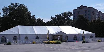 Heavy Duty Wedding Event Tents , Large Canopy Tent White Lining And Curtain