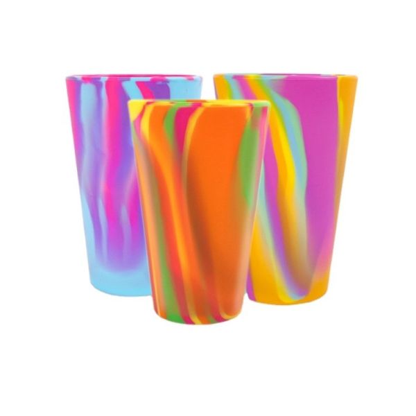 Reusable Silicone Drinking Water Coffee Cup with Lids and Straws 600ml Volume Stocked