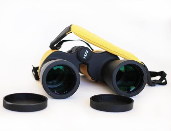 Yellow Waterproof Porro Bak4 Prism 12x50 Birding Binoculars With Neck Strap
