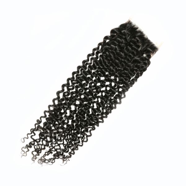 Natural Black 100% Brazilian Virgin Hair / Deep Curly Human Hair Bundles