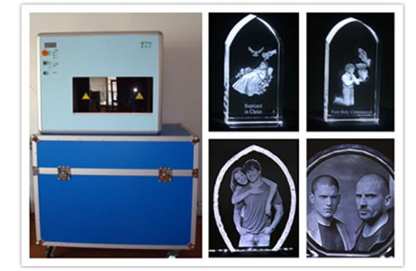 Small Air Cooling Gift Engraving Machine for Glass and Crystal CE / FDA Certificated