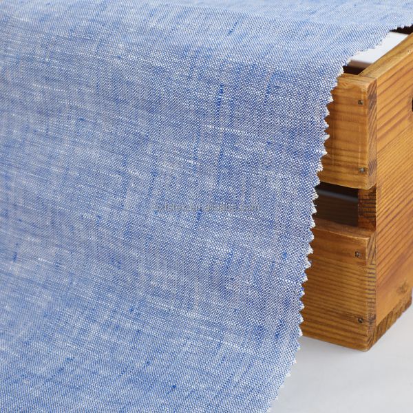 100% Linen Fabric Yarn Dyed Fashion High Quality Clothing Custom-made Woven Women and Men Fabric for Clothing
