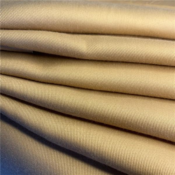 Khaki de pêssego suave 150GSM Tecido de poliéster de fio espumado para blusas e uniformes femininos