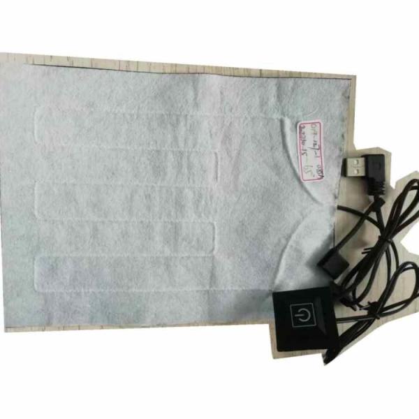 Customized Clothes Heating Pad 15x20cm 5V With Switch For Heated clothing