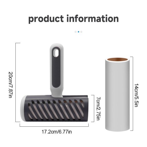 Pet Hair Remover Customized Lint Roller Clothes and Grooming Tools 20*17.2cm Sticky