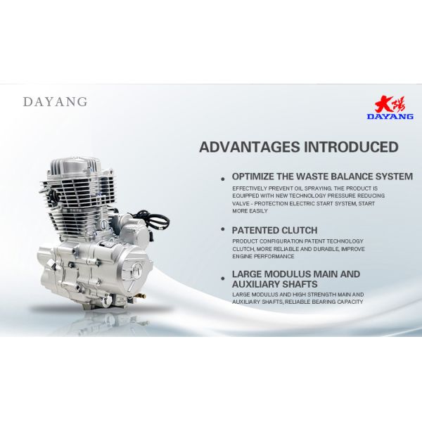DAYANG YF Вертикальный CG50 50CC Мотоциклет двигатель 4-тактный электрический / Kick 1 цилиндр с воздушным охлаждением CDI 438 * 312 * 260 мм