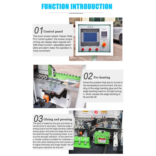 Customizable Edge Banding Machine No Glue Mark Auto Edgebander for Panel Length ≥120mm