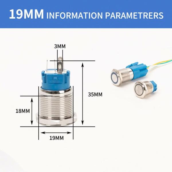 Buy Online Electronic Components R16-503AD Red White Blue Green Yellow Led Self-Locking 16MM Push Button Round Switch With Lamp