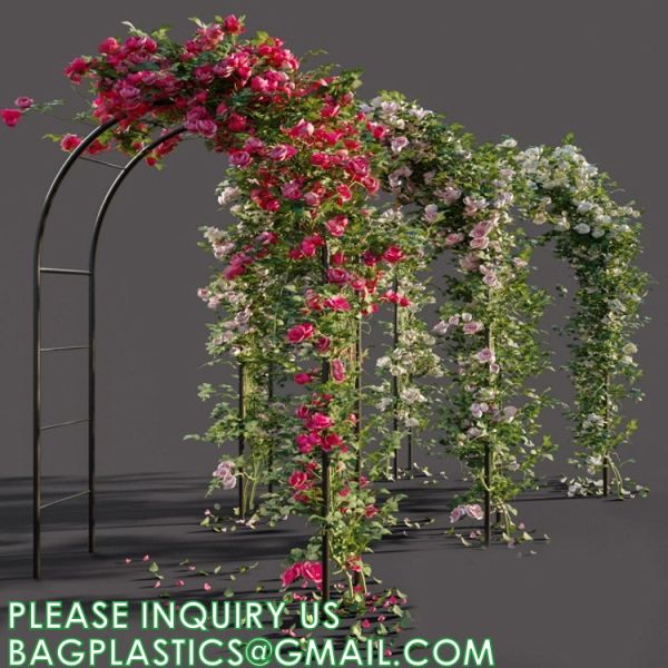 Metal Garden Arbor Wedding Arch, Combination for Various Climbing Plants, Rose Vines, Bridal Party Decorati