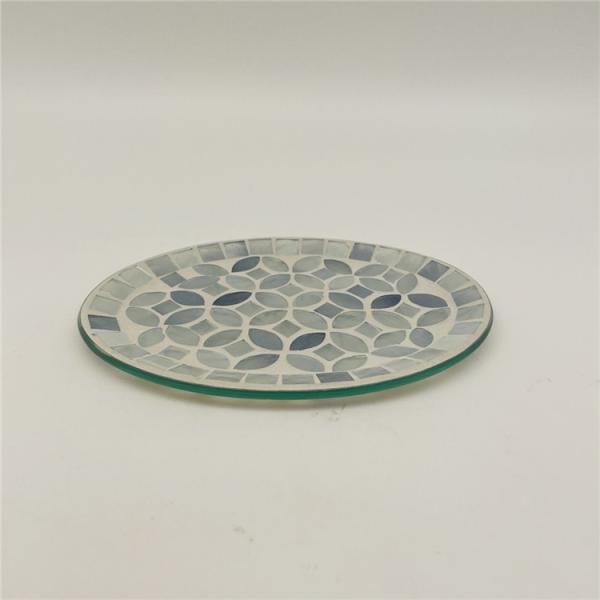 Mosaic Effect Glass Bathroom Accessories Set With Stainless Steel Parts
