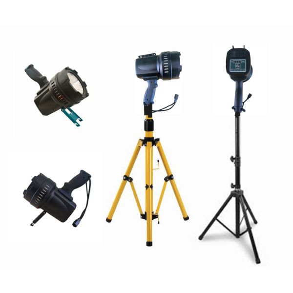 10000 Lumens Powerful Rechargeable LED Spotlight Adjustable Stand Tripod Mounted