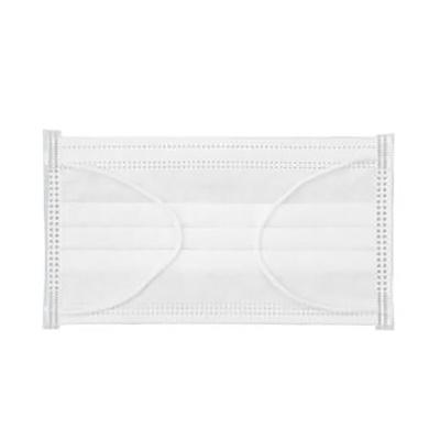 3 Layer Disposable Medical Mask White Color Elastic Hanging Ear Design