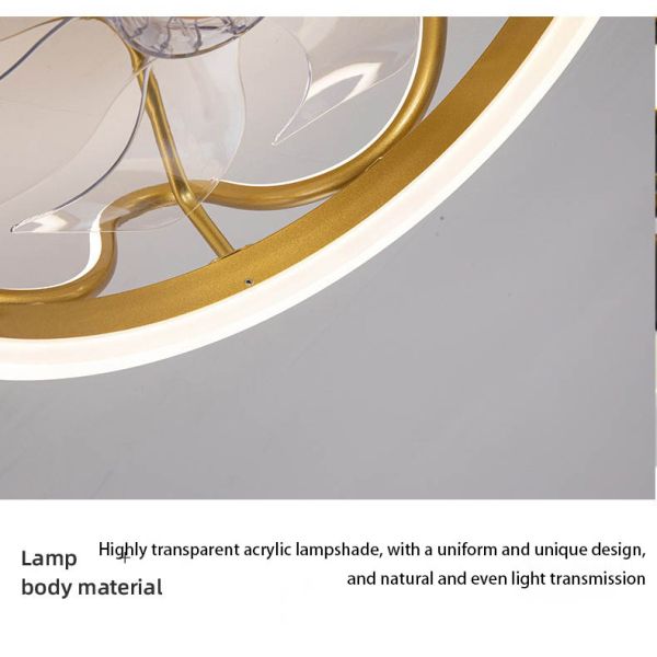 Living Room Modern Simple Ceiling Fan with Aluminum Iron Base and 20000 Working Hours