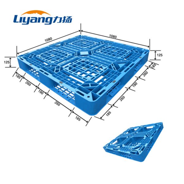 100% повторно использовало облегченный пластиковый HDPE 1080mm×1080mm×125mm паллета