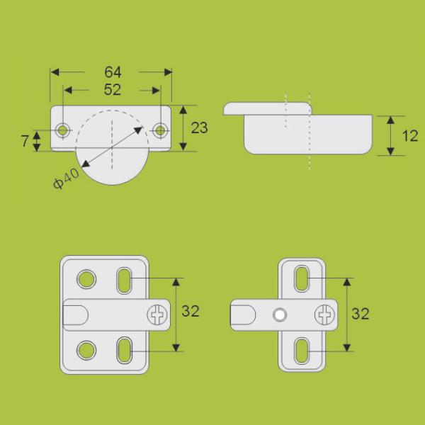 OEM manufacturer in china cabinet hardware 40 cup two way hinge