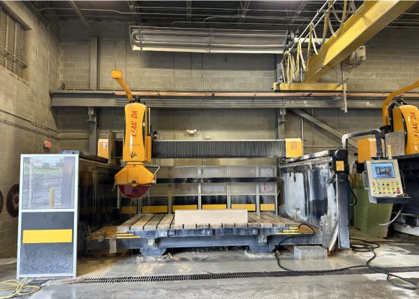 5 Axis CNC Bridge Saw Stone Cutting Machine Tile Cutter High-Accuracy 32KW 120MM Cutting Thickness Gearbox Bearing