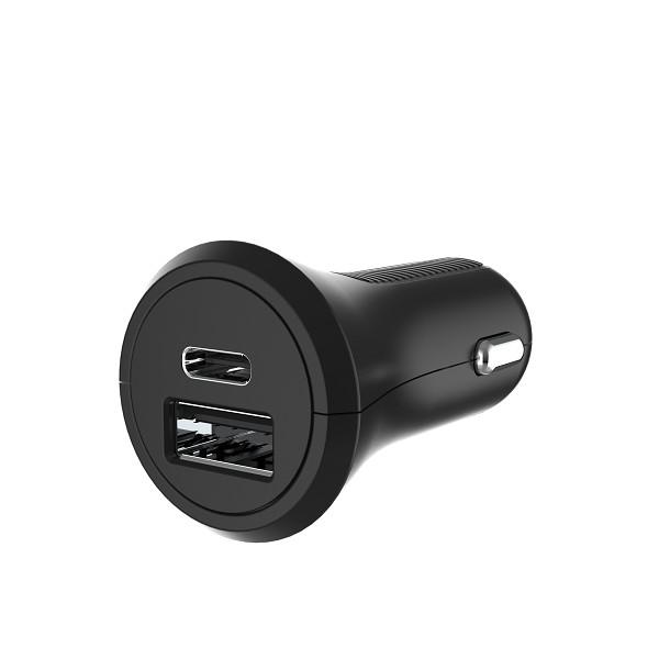 Dual Port Car PD18W 5V2.4A USB C PD Charger