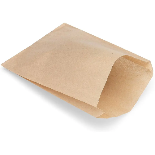 Eco Friendly Kraft Paper Food Bags Greaseproof Disposable Open Top Snack Bags for Bakery Sandwiches Fruits Catering Takeout