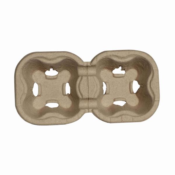 Cup Lids, Cup Holder. White/Nature, Sugarcan Bagasse, Biodegradable and compostable