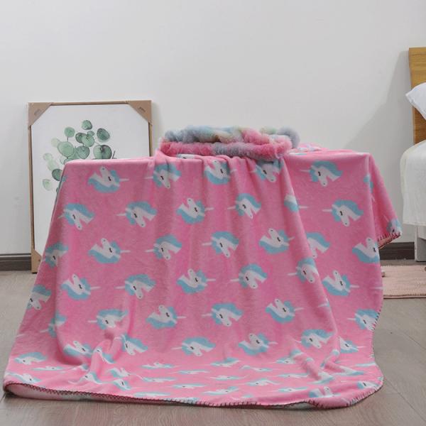 Premium Unicorn Soft Fleece Blanket Breathable 2 In 1 Soft Pillow Case