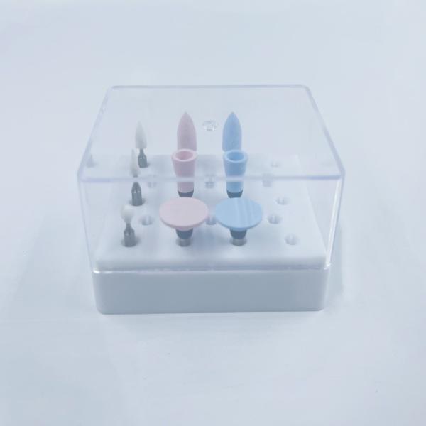 Kit rotativo de polir acabamento e polir Burs Dental Laboratório Kit de polir silicone dental