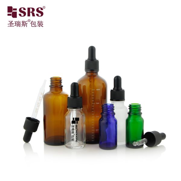 Hot Selling Glass Dropper Bottle 5ml 10ml 15ml 20ml 30ml 50ml 100ml for Essential Oil Perfume Skincare