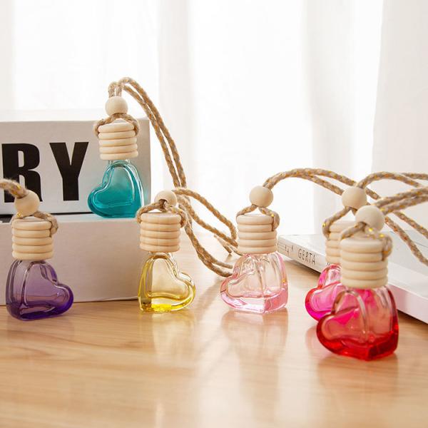 6ml Love Shape Car Perfume Bottle with Wooden Cap