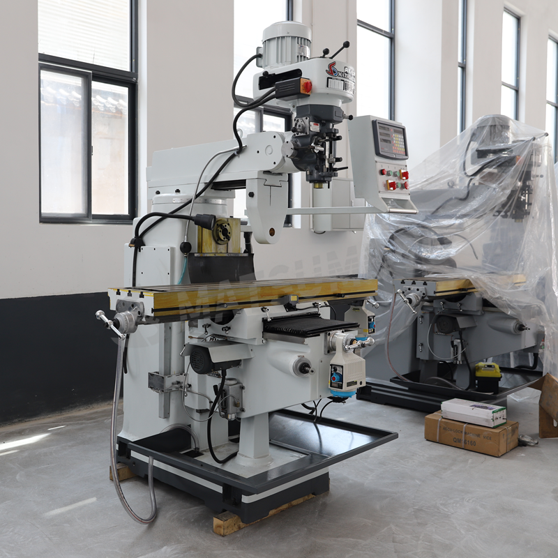 Cast Iron Vertical Horizontal Turret Type Milling Machine M6W Light Duty