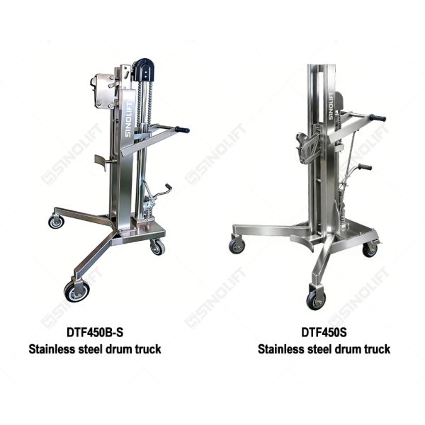 DTF450S Stainless Steel Hydraulic Drum Truck