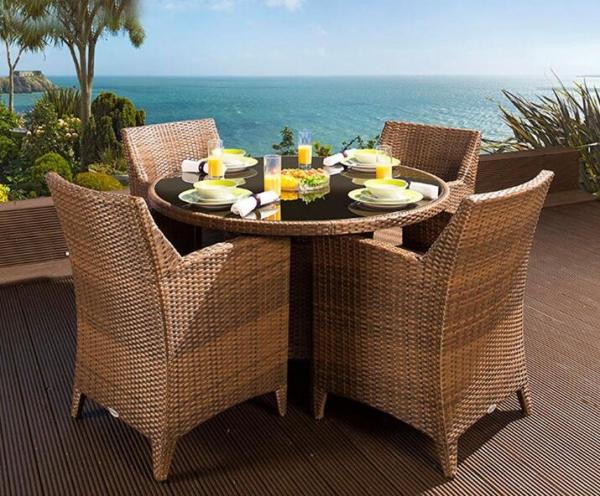 All weather Aluminium PE Rattan chairs Hotel Outdoor Garden Patio chair and table