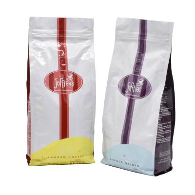 Side Gusset Flat Bottom Coffee Bean Stand Up Pouch With Valve
