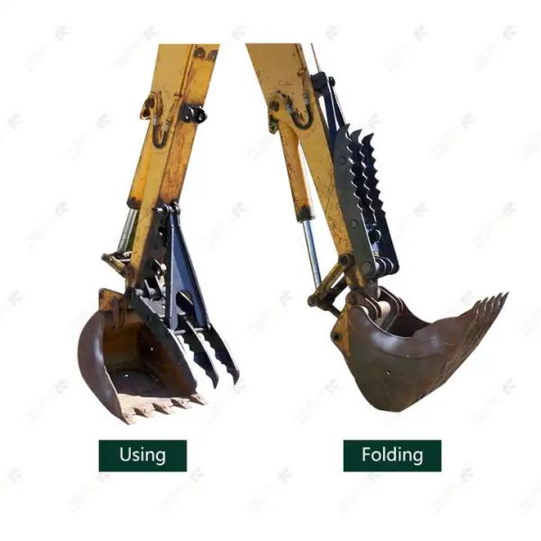 Foldable Manual Excavator Thumb Grab 1000mm-2400mm Width