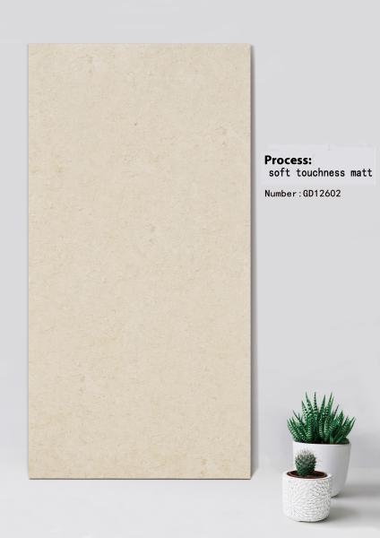 Beige et blanc durable douceur du toucher Matt rideau mur épaisseur carreaux pour le salon 600x1200mm