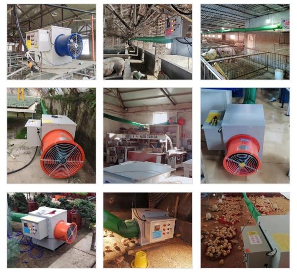 Source Factory 20kw Energy Saving Industrial Poultry Farm Livestock Greenhouse Heater Hot Air Heater Chicken Farm Heater 2000w