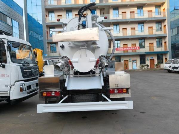 Shacman Jetter System Vacuum Sewage Tanker Truck , Sewage Suction Truck 240hp