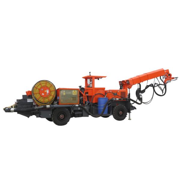 Tunnel Mining Wet Mix Shotcrete Machine 4×4 Drive PLC  Control