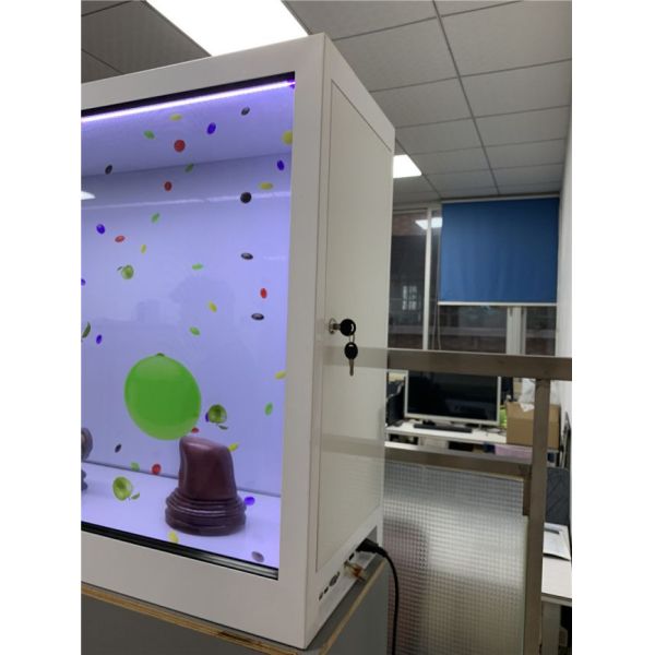 75 Inch Transparent Lcd Totem Advertising Kiosk For Exhibition Hall