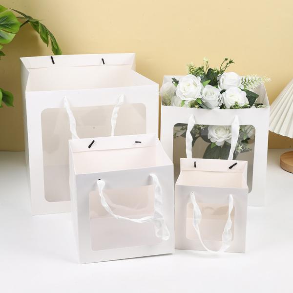 Transparent Windowed Gift  Bags for Flowers Bouquets Plush Toys Special Occasions