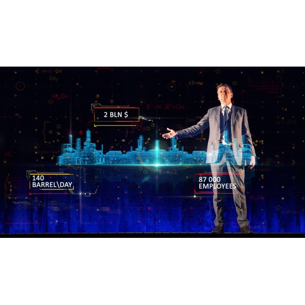 Reflective Foil Stage 3D Holographic Video Projection Transparent Color 95um Thickness