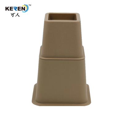 KR-P0246K 8 Piece Adjustable Bed Leg Risers Stackable With Brown Box Anti Slip