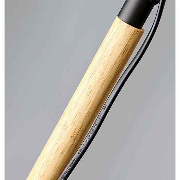 Black Metal Wood Floor Lamp Bedroom Living Room Stand Led Floor Light(WH-MFL-108)