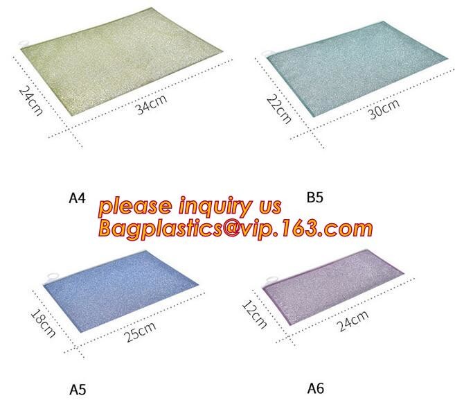 have fashion sense bag,classic cosmetic bag,space utilization,Pvc Document Clear Plastic Snap Button File Bag bagease