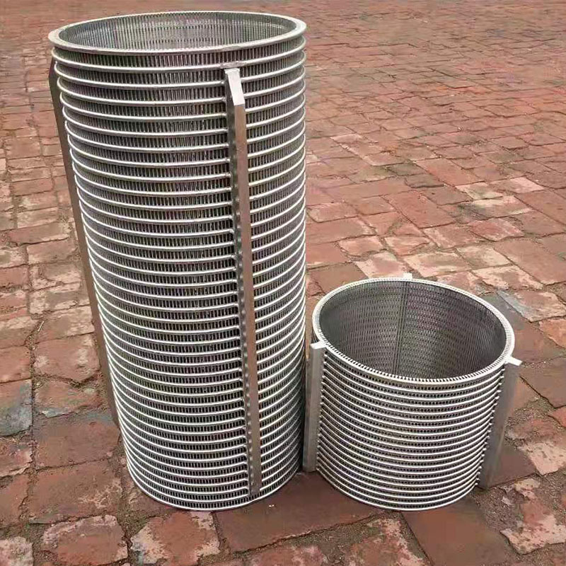 Galvanizing Wedge Wire Screen with Customized Slot Opening 25-400 Micron